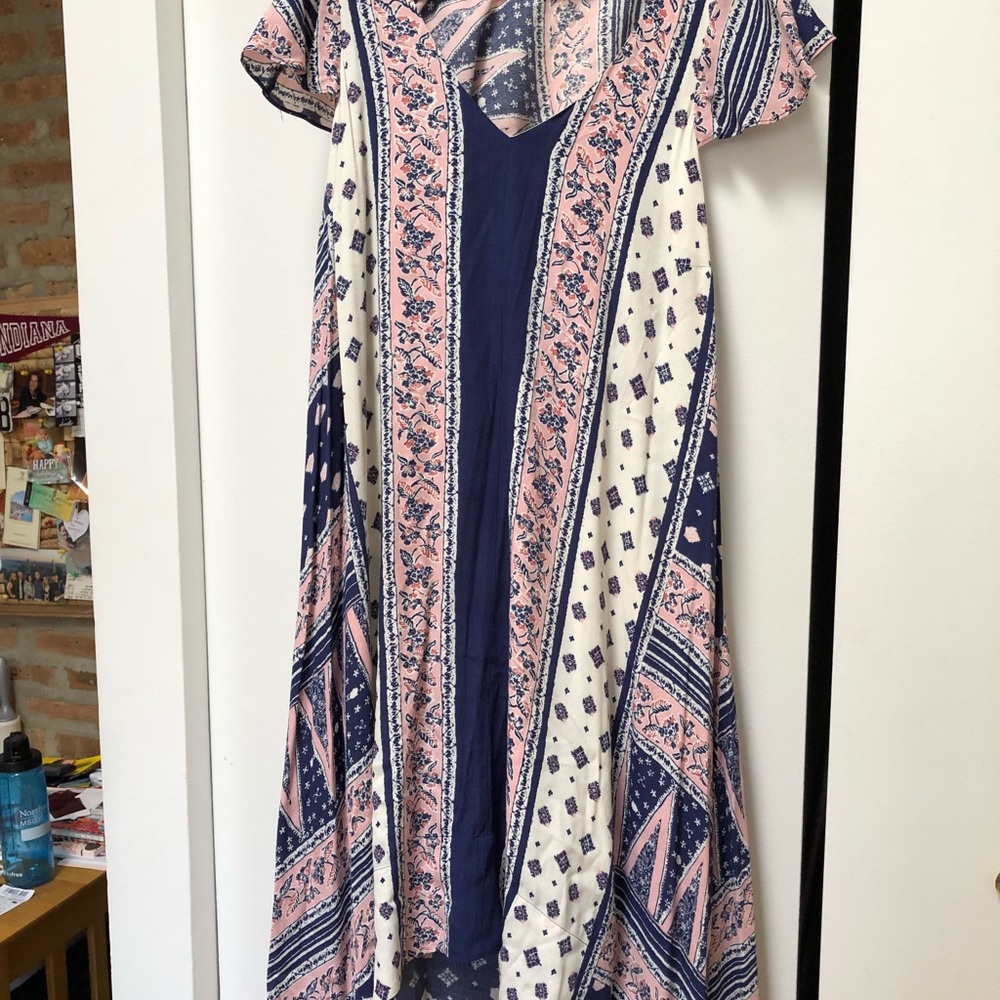 Maeve Patterned High Low Dress